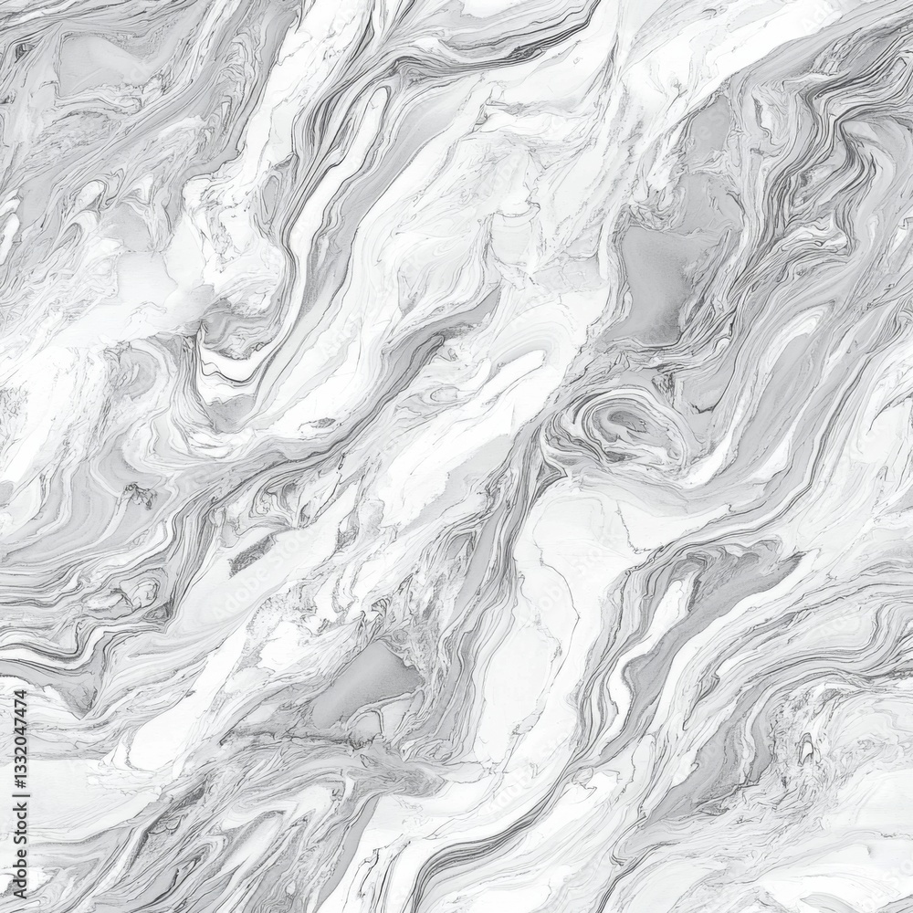 Monochrome marble texture with fluid swirls and organic patterns in grayscale Monochrome marble texture with fluid swirls and organic patterns in grayscale