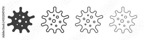 Bacteria line icon vector illustration set.
