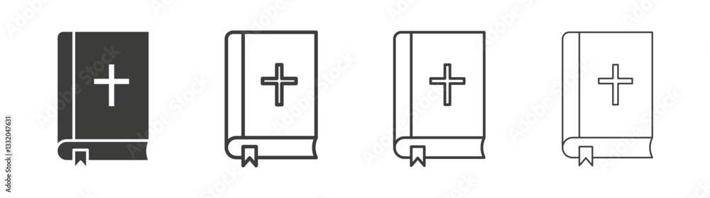 Bible line icon vector illustration set. Bible line icon vector illustration set.