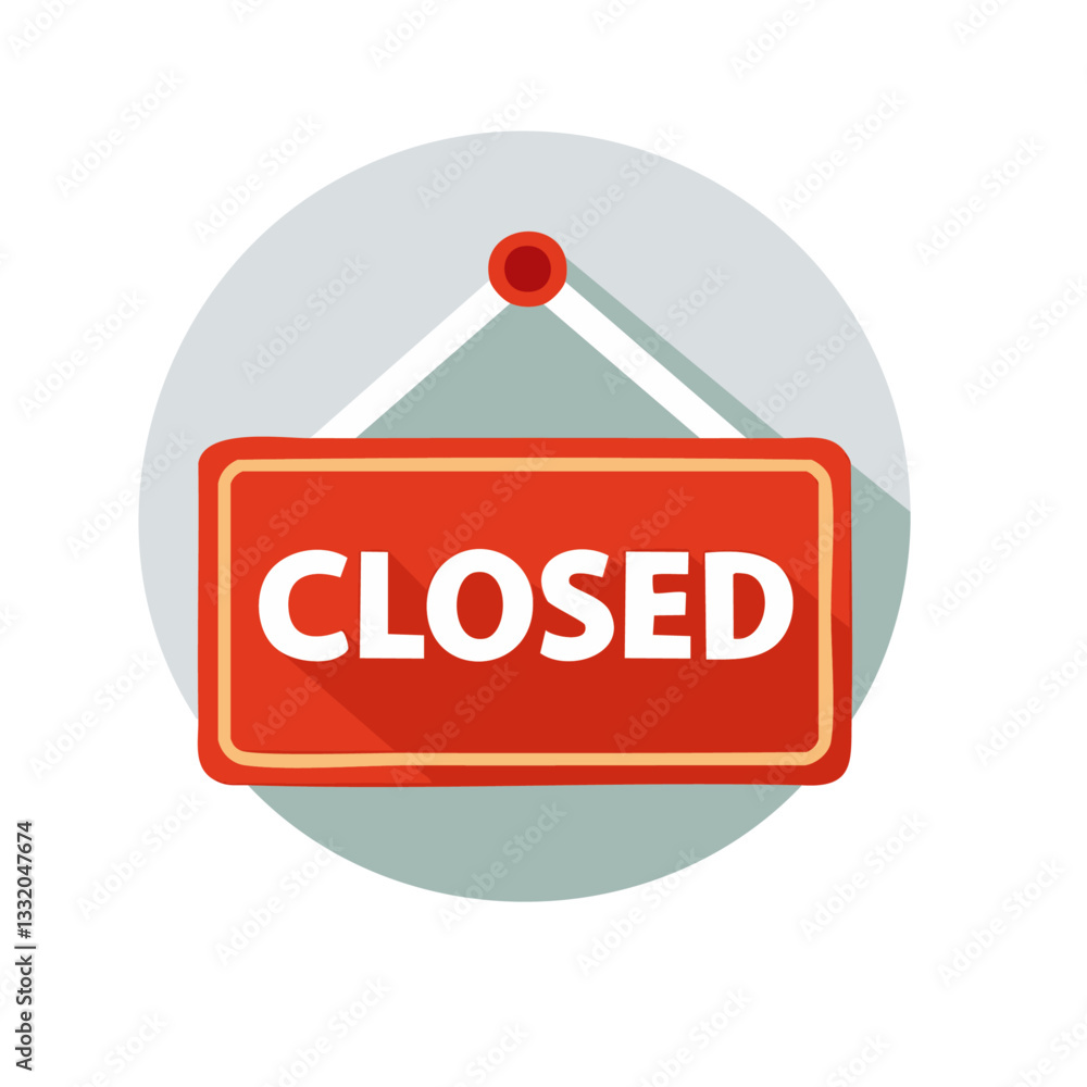 red closed sign isolated vector icon design