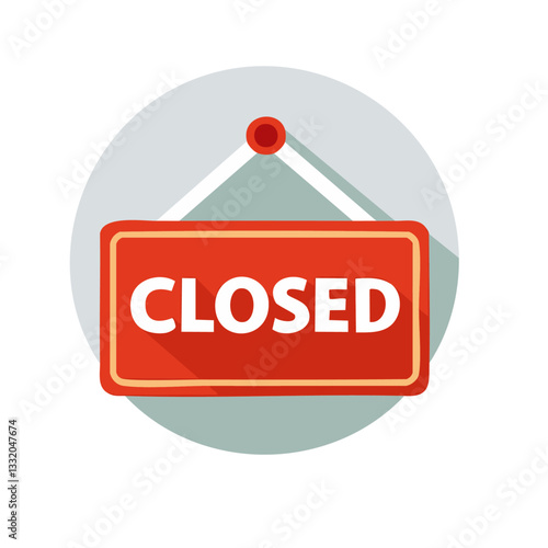 Obraz na płótnie red closed sign isolated vector icon design w salonie