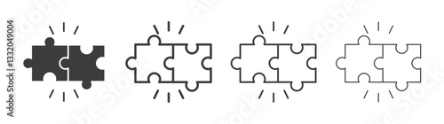 Compatibility line icon vector illustration set.