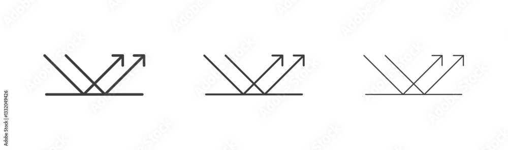 Dice three line icon vector illustration set. Dice three line icon vector illustration set.