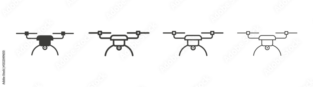 Drone line icon vector illustration set. Drone line icon vector illustration set.