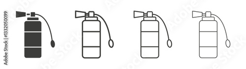 Fire extinguisher line icon vector illustration set.
