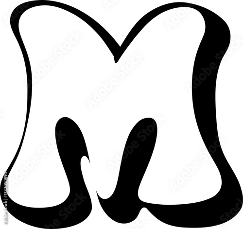 Retro Style Letter M