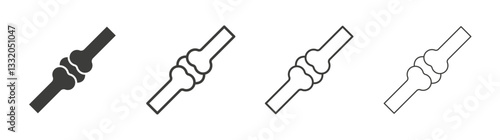 Joint line icon vector illustration set.