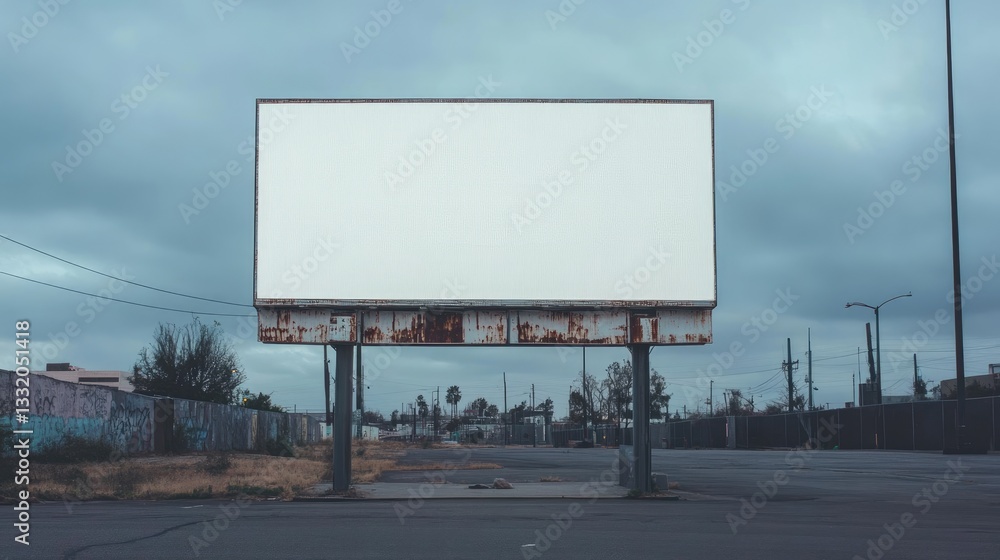 Fototapeta premium Large empty white sign