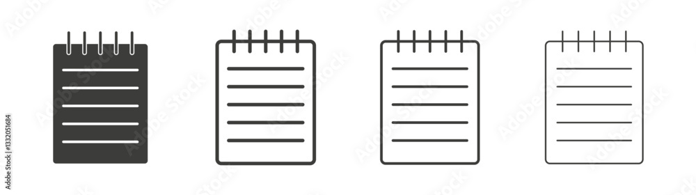 Memo Pad line icon vector illustration set. Memo Pad line icon vector illustration set.