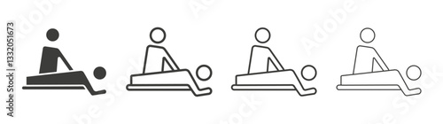 Massage line icon vector illustration set.