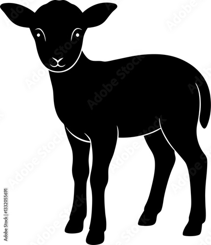 silhouette of a goat