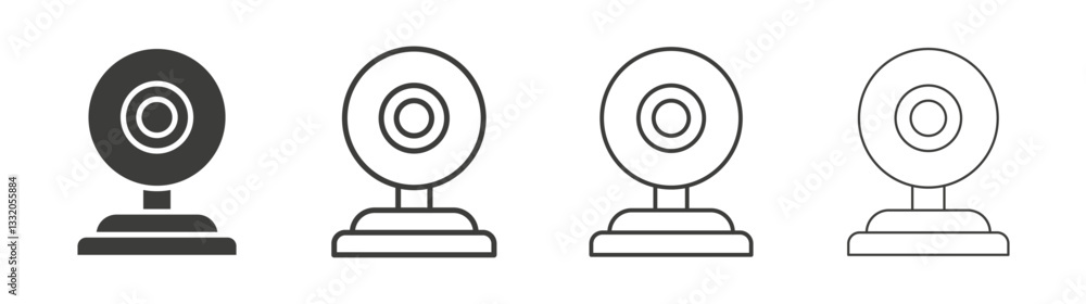 Webcam line icon vector illustration set. Webcam line icon vector illustration set.