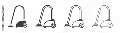 Vacuum cleaner line icon vector illustration set.