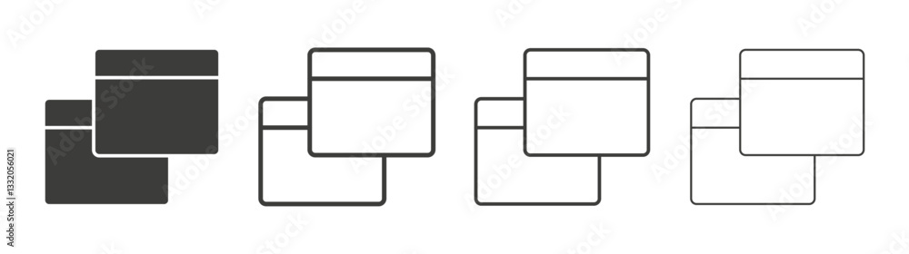 Window Restore line icon vector illustration set. Window Restore line icon vector illustration set.