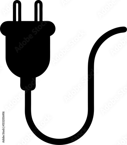 electric plug on white background
