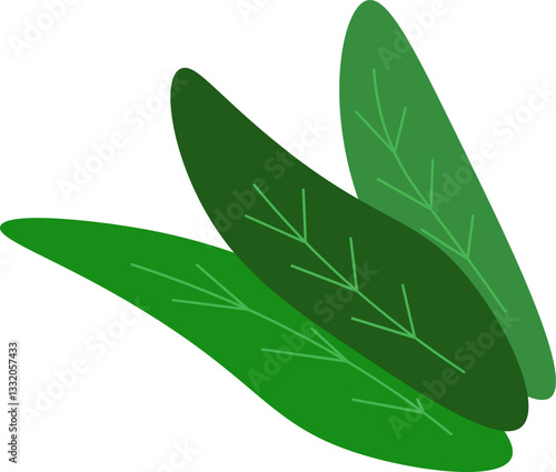 leaf corner border design illustration