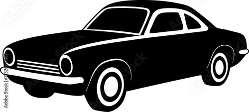 black and white car