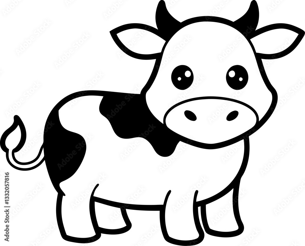 cow cartoon isolated on white cow cartoon isolated on white