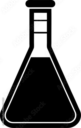 vector illustration of a laboratory flask