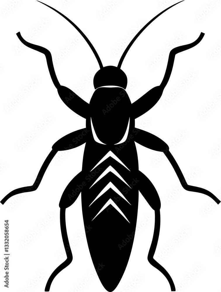 silhouette of a black beetle silhouette of a black beetle