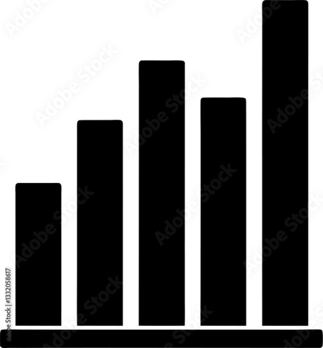 bar chart with arrow