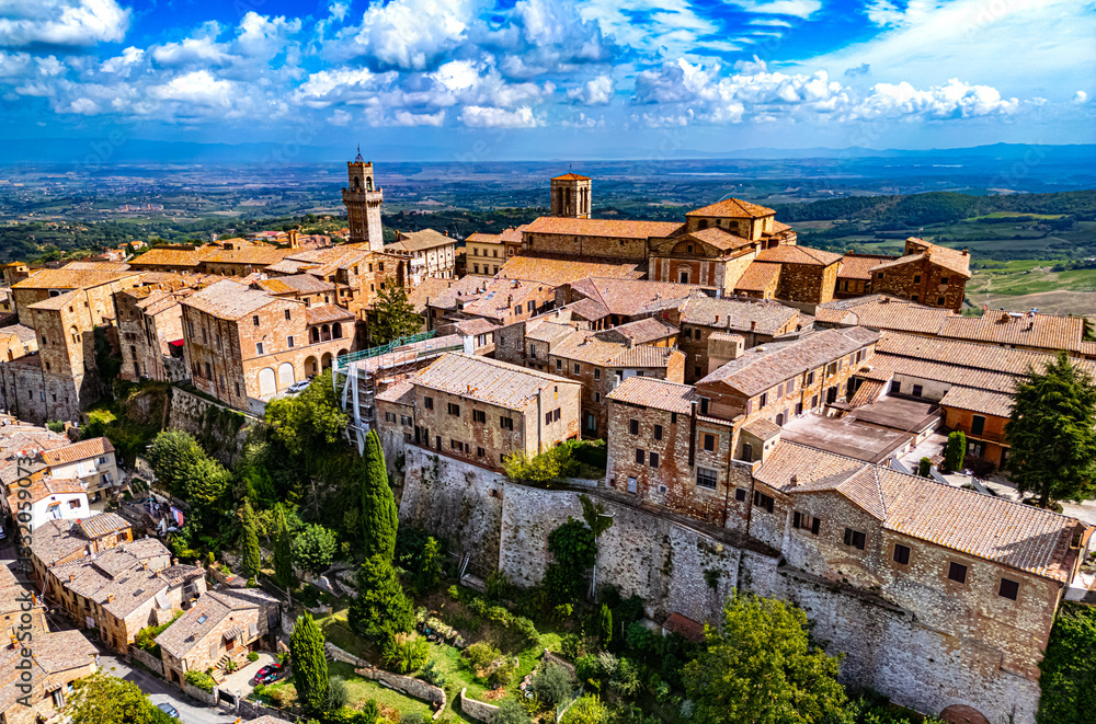 Fototapeta premium Aerial view of Montepulciano,Tuscany, Italy