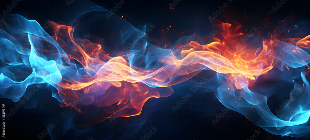Fototapeta premium a flaming design abstract, ai generative