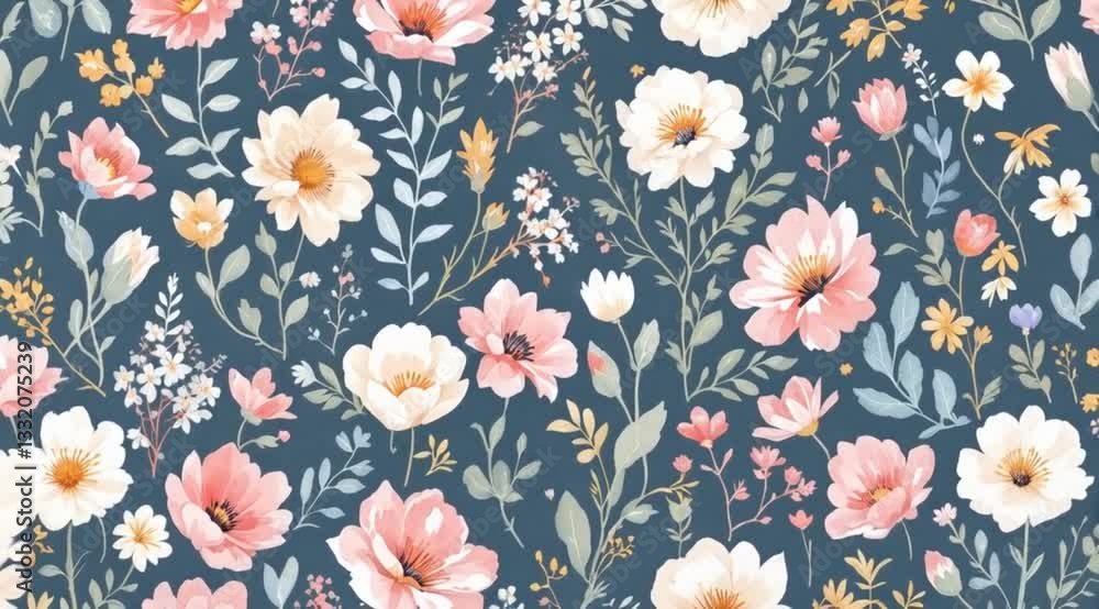Floral Pattern Seamless Background for Textile Design Floral Pattern Seamless Background for Textile Design