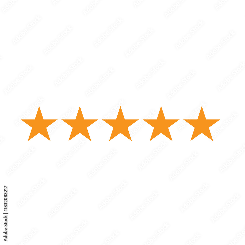 five star rating icon five star rating icon