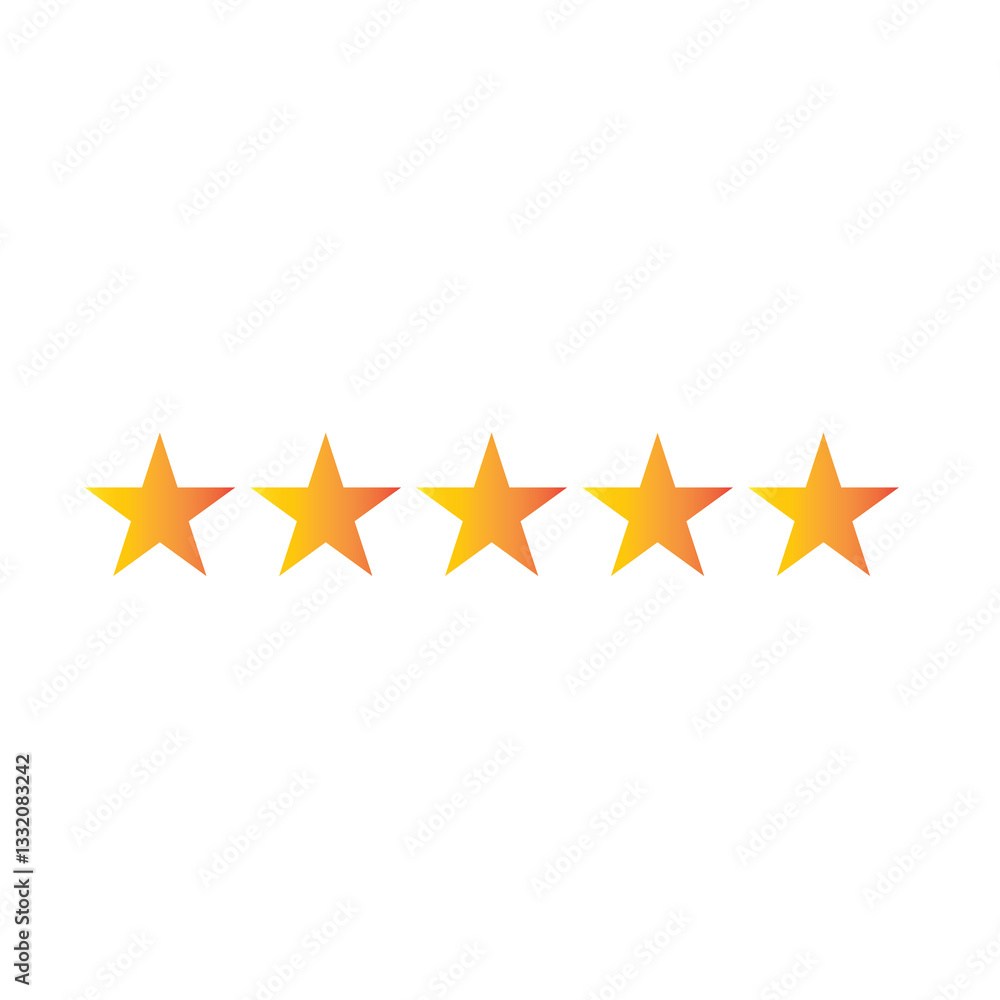 five star rating icon five star rating icon