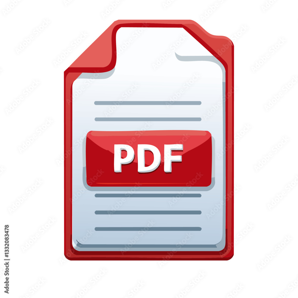 red pdf document folder vector icon design isolated