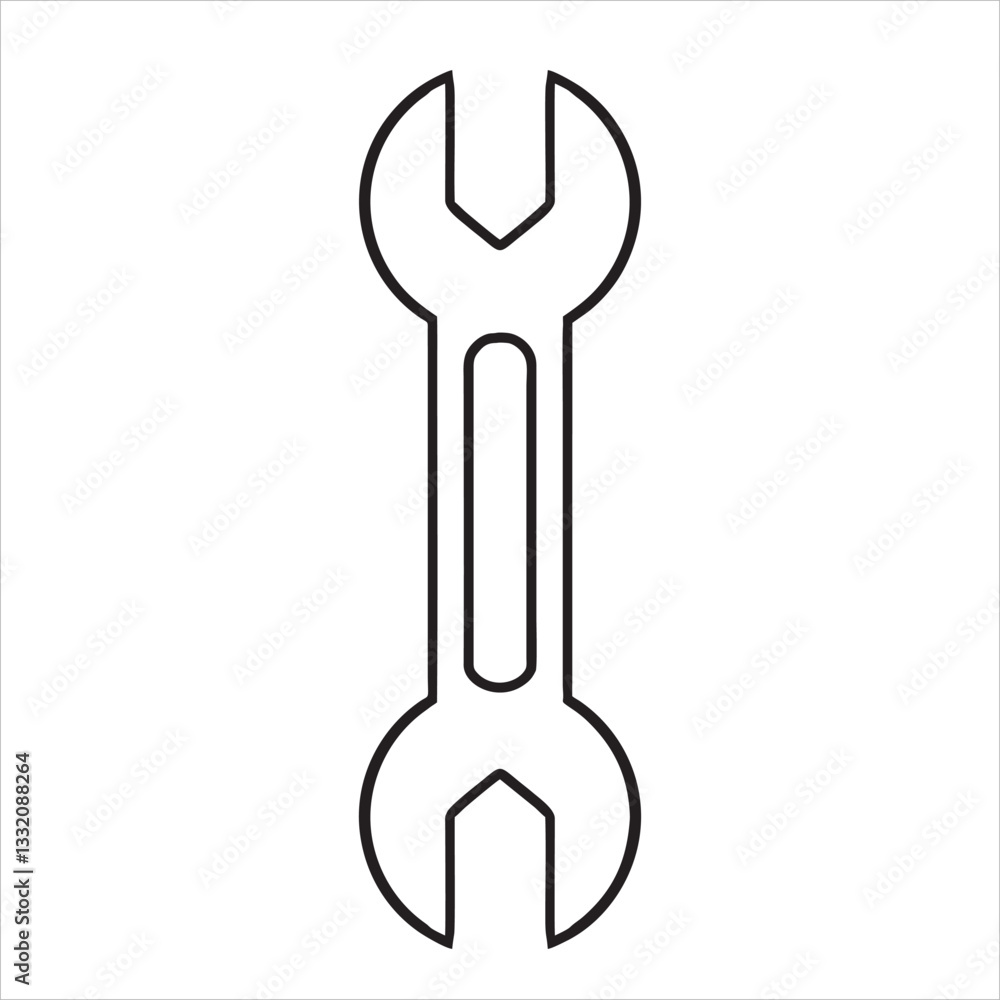 box wrench hand drawn for hand tool theme design elements box wrench hand drawn for hand tool theme design elements