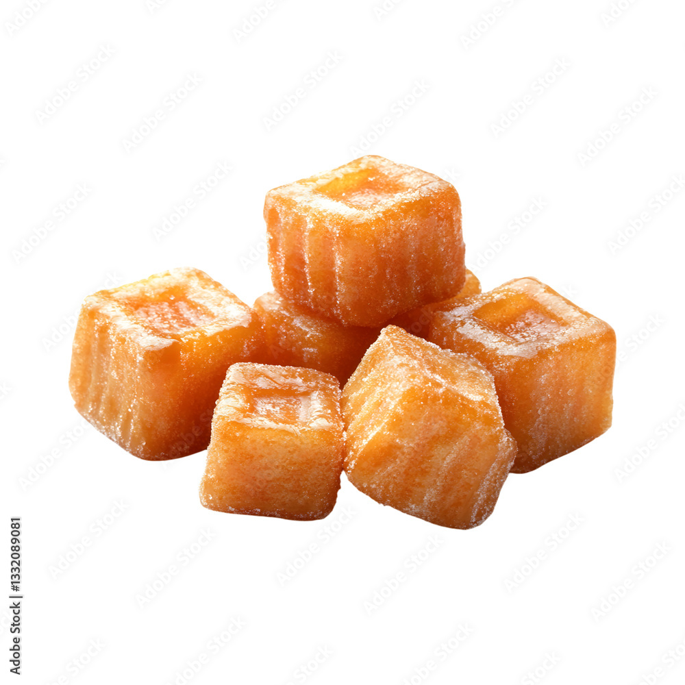 Churro Caramel Bites Isolated on Transparent Background Churro Caramel Bites Isolated on Transparent Background