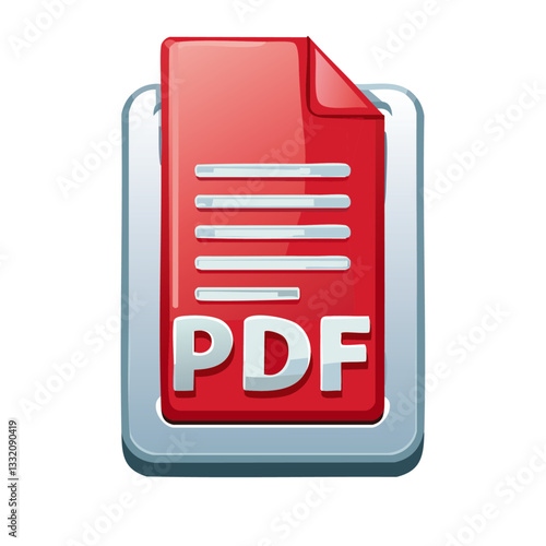 Obraz na płótnie red pdf document folder vector icon design isolated w salonie