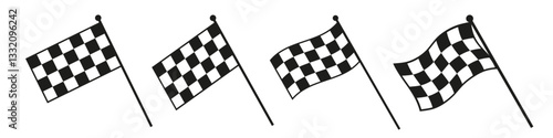 checkered flag icon. checkered flag vector