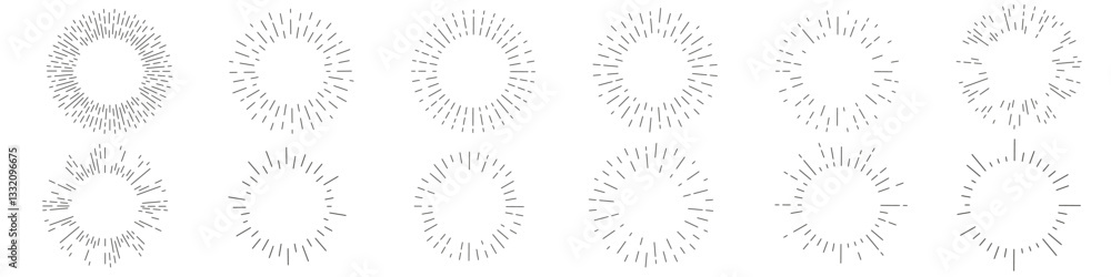 Fototapeta premium sunburst icon. sun rays icon