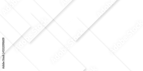 Abstract minimal geometric white and gray light banner pattern. White and grey modern minimalistic pale geometric. Geometric triangular or polygonal line shapes, stylist geometric line background.