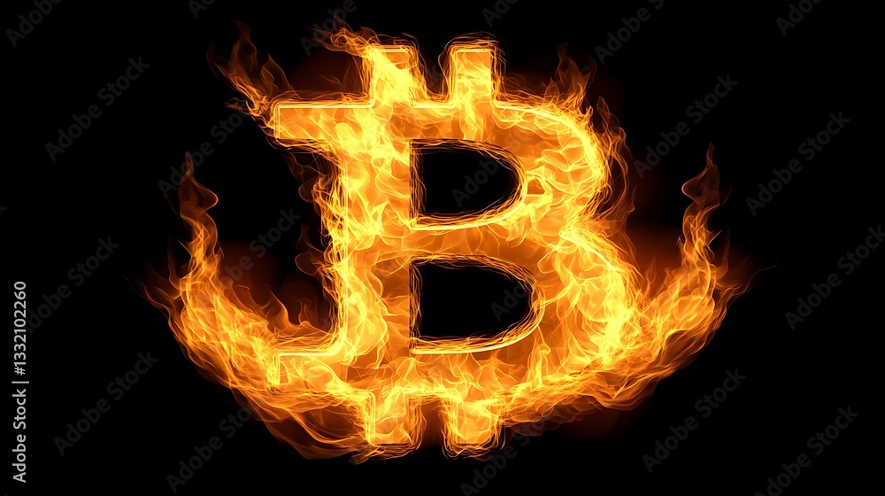A Symbolic Representation of Currency Surrounded by Flames and Fire