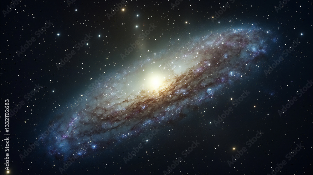 Fototapeta premium barred spiral galaxy wallpaper,