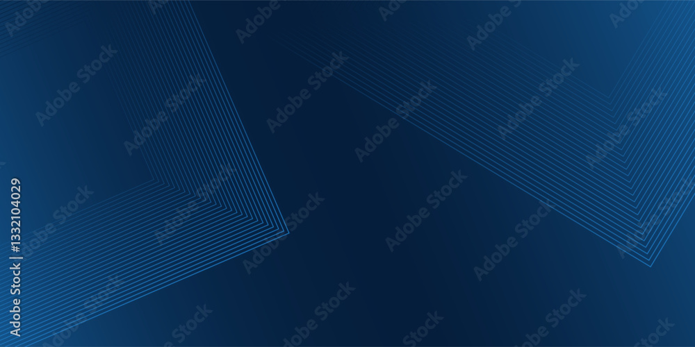 Obraz premium Dark blue background. Modern line stripes curve abstract presentation background. Luxury paper cut background. Abstract decoration, golden pattern, halftone gradients, 3d Vector illustration
