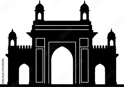 taj mahal vector illustration