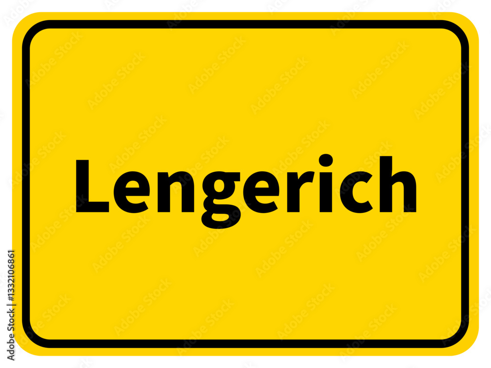 Illustration eines Stadteingangsschildes von Lengerich, einer Gemeinde des Kreises Steinfurt Illustration eines Stadteingangsschildes von Lengerich, einer Gemeinde des Kreises Steinfurt