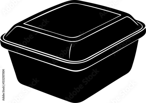 black plastic container