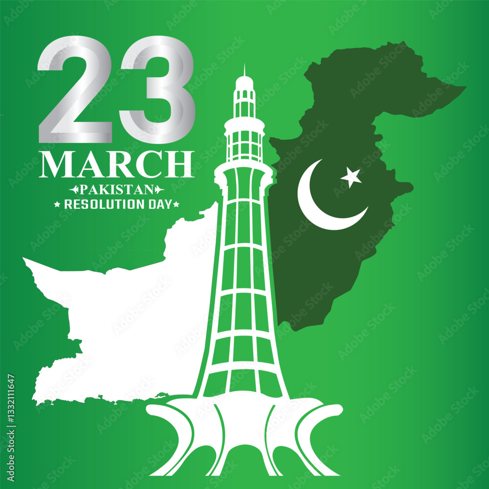 23 march Pakistan resolution day banner design, poster design, card design, tamplate design with fighter jets, mountains, typography, green background with vector illustration 23 march Pakistan resolution day banner design, poster design, card design, tamplate design with fighter jets, mountains, typography, green background with vector illustration