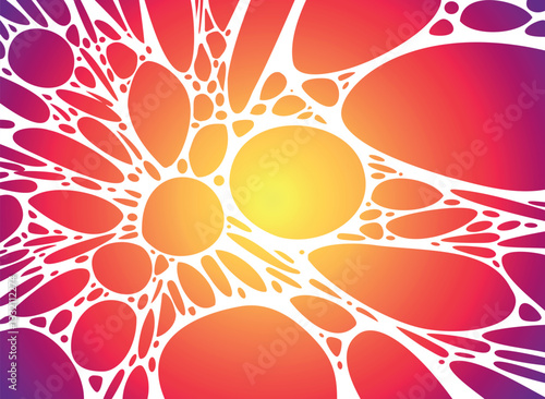 Colorful abstract organic pattern with glowing effect