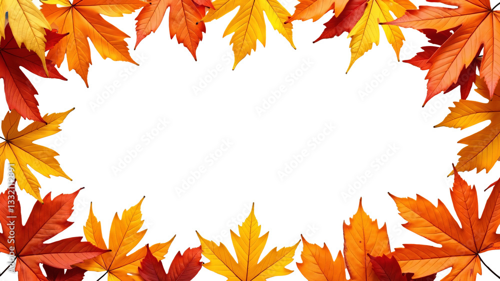 Autumn Leaves Border Isolated on Transparent Background for Seasonal Designs and Marketing Autumn Leaves Border Isolated on Transparent Background for Seasonal Designs and Marketing
