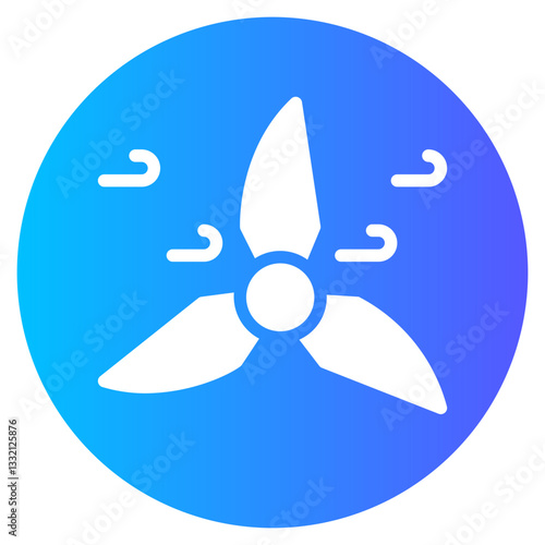 wind turbine gradient icon