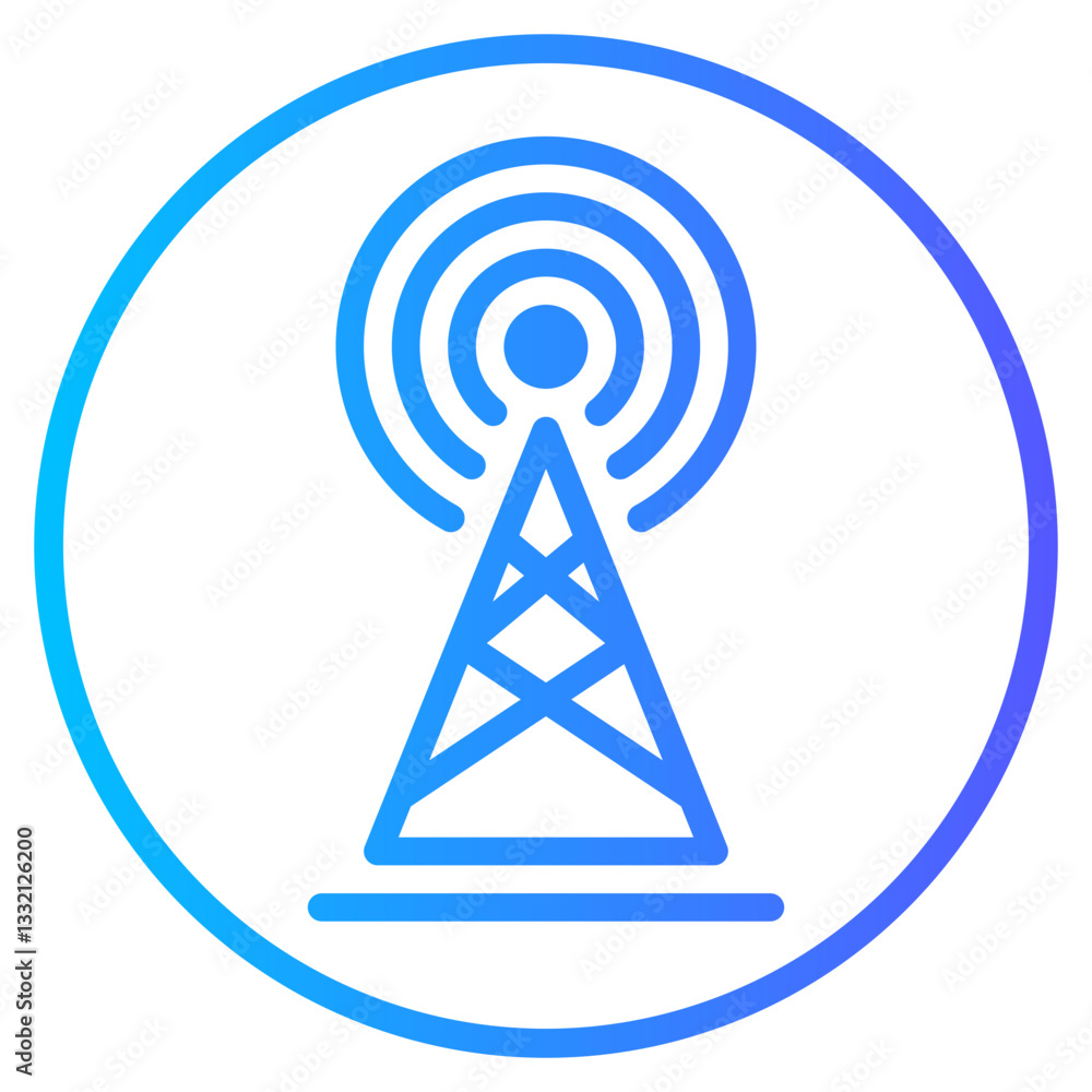 signal tower gradient icon