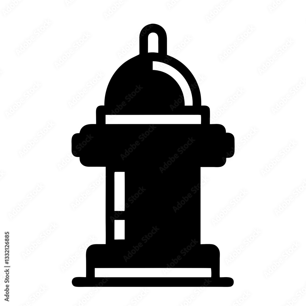 Silhouette of fire hydrant and fire extinguisher signs in black vector illustration for business design Silhouette of fire hydrant and fire extinguisher signs in black vector illustration for business design