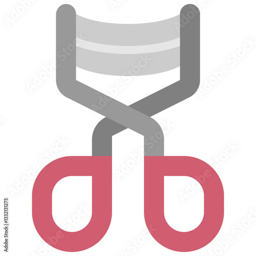 eyelash curler flat icon